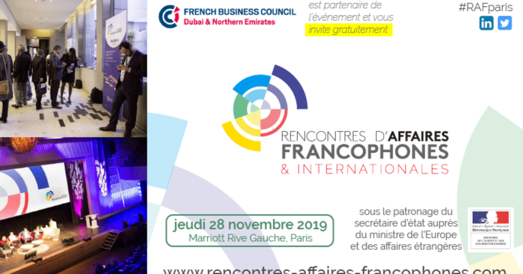 Rencontres d’affaires francophones le 28 novembre 2019