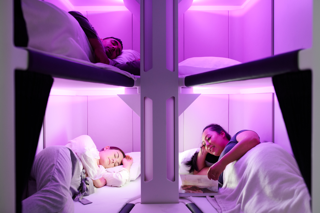 Des lits capsules pour bien dormir en avion