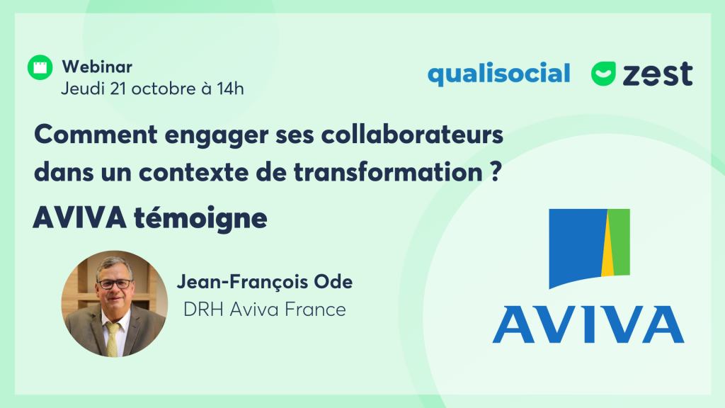 Webinar ZEST – Aviva France sur l'engagement collaborateurs le 21 octobre