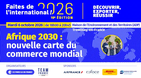 Afrique 2030 : nouvelle carte du commerce mondial le 6 octobre 2026
