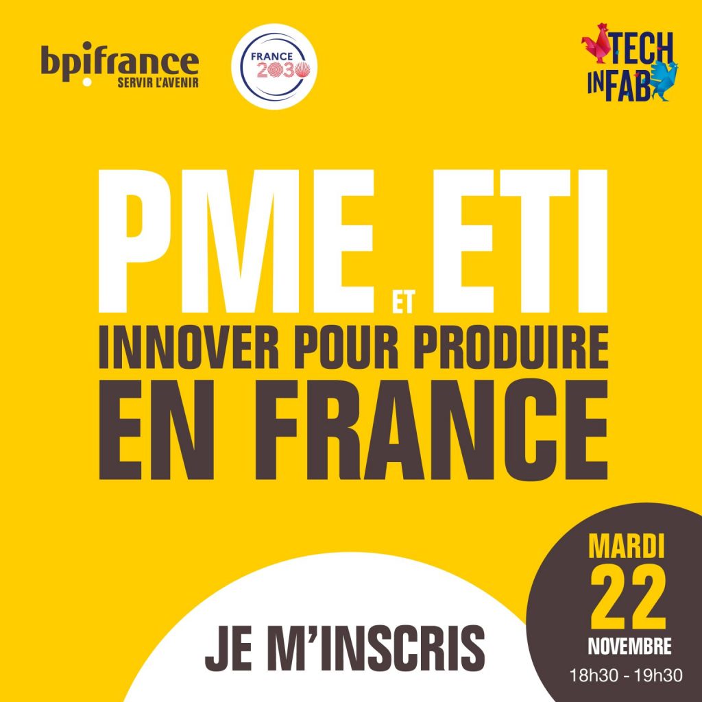 Bpifrance vous invite à la soirée de lancement du livre  » PME et ETI industrielles : comment innover pour produire en France « .